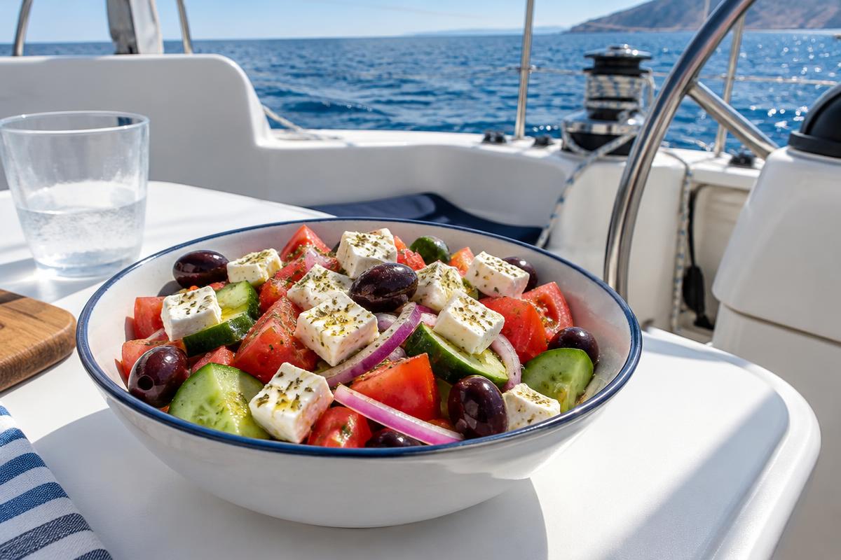 Griechischer Ankerplatz-Salat