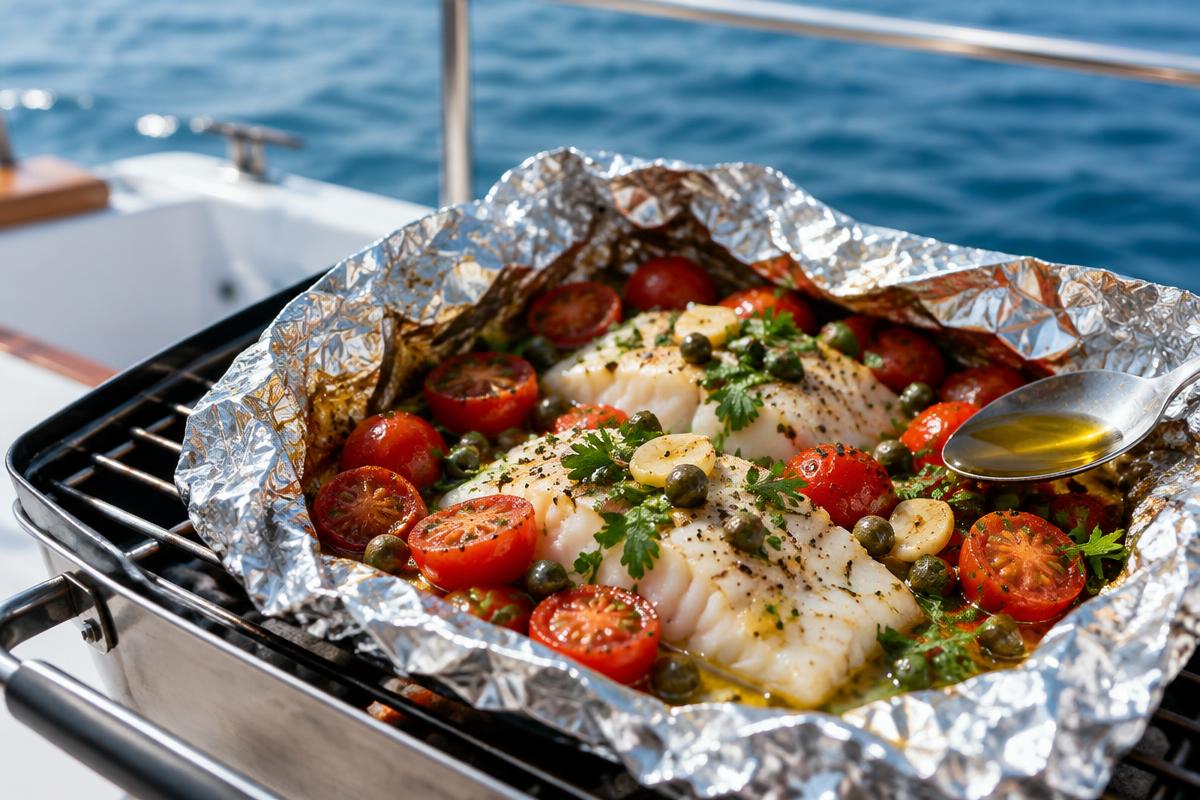 Kabeljau mit Tomaten und Kapern