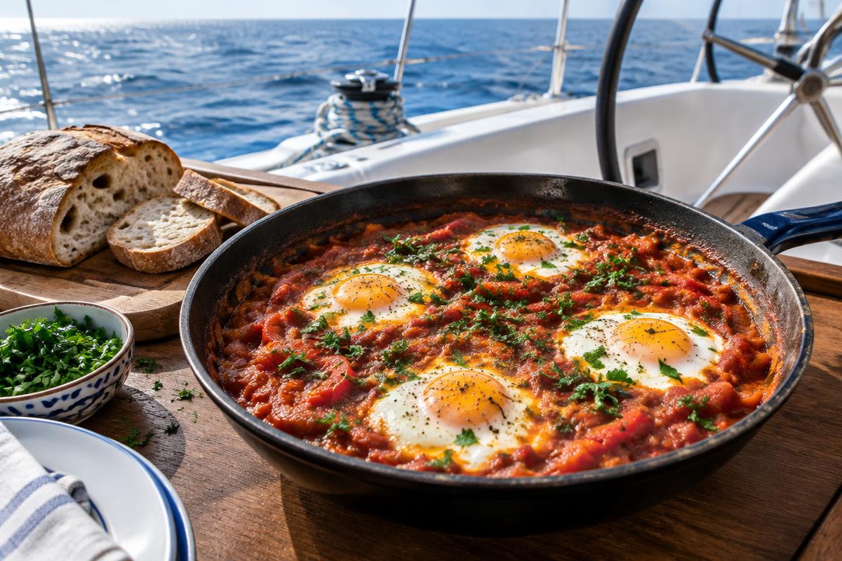 Shakshuka aus der Bordpfanne