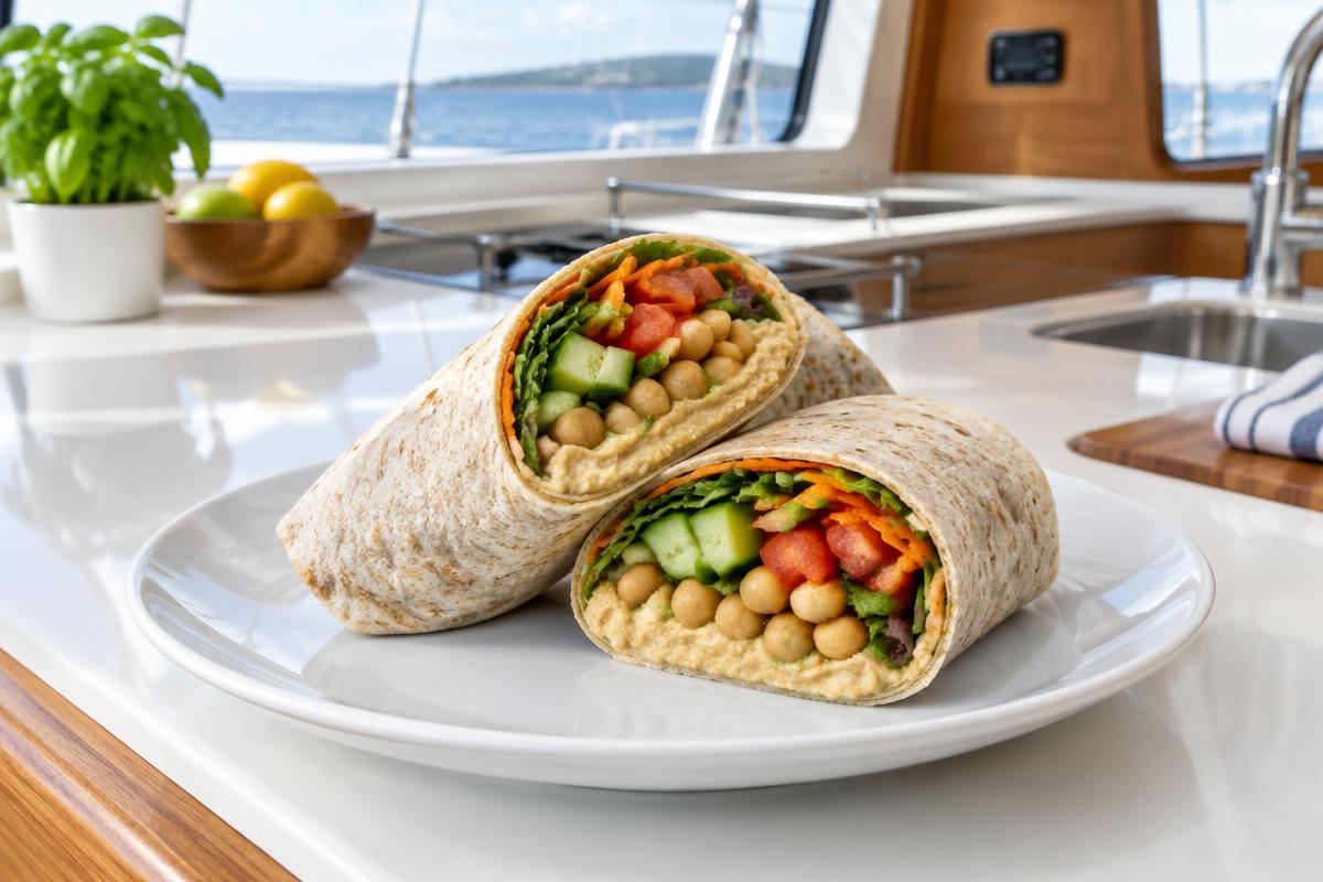 Hummus-Gemüse-Wraps